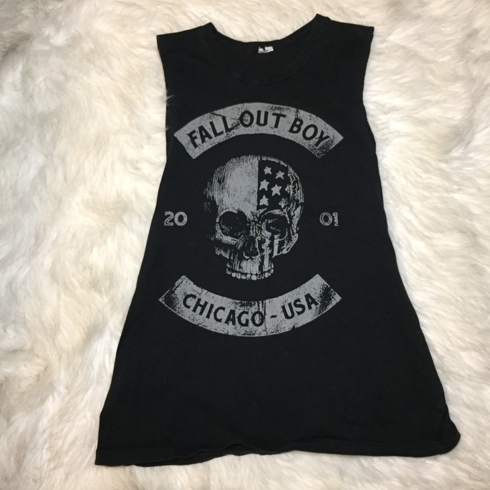 Fall Out Boy band muscle tee